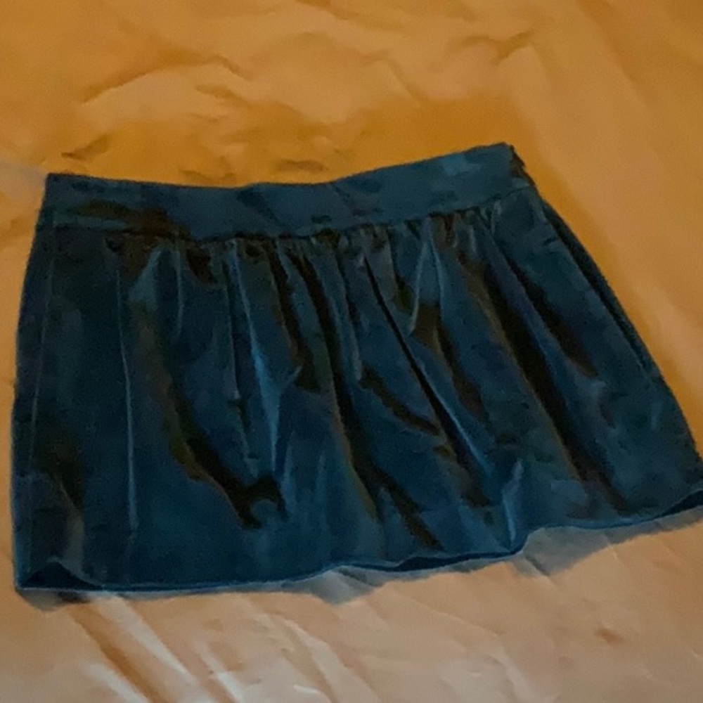 Mini velvet dark blue (navy) skirt skirt